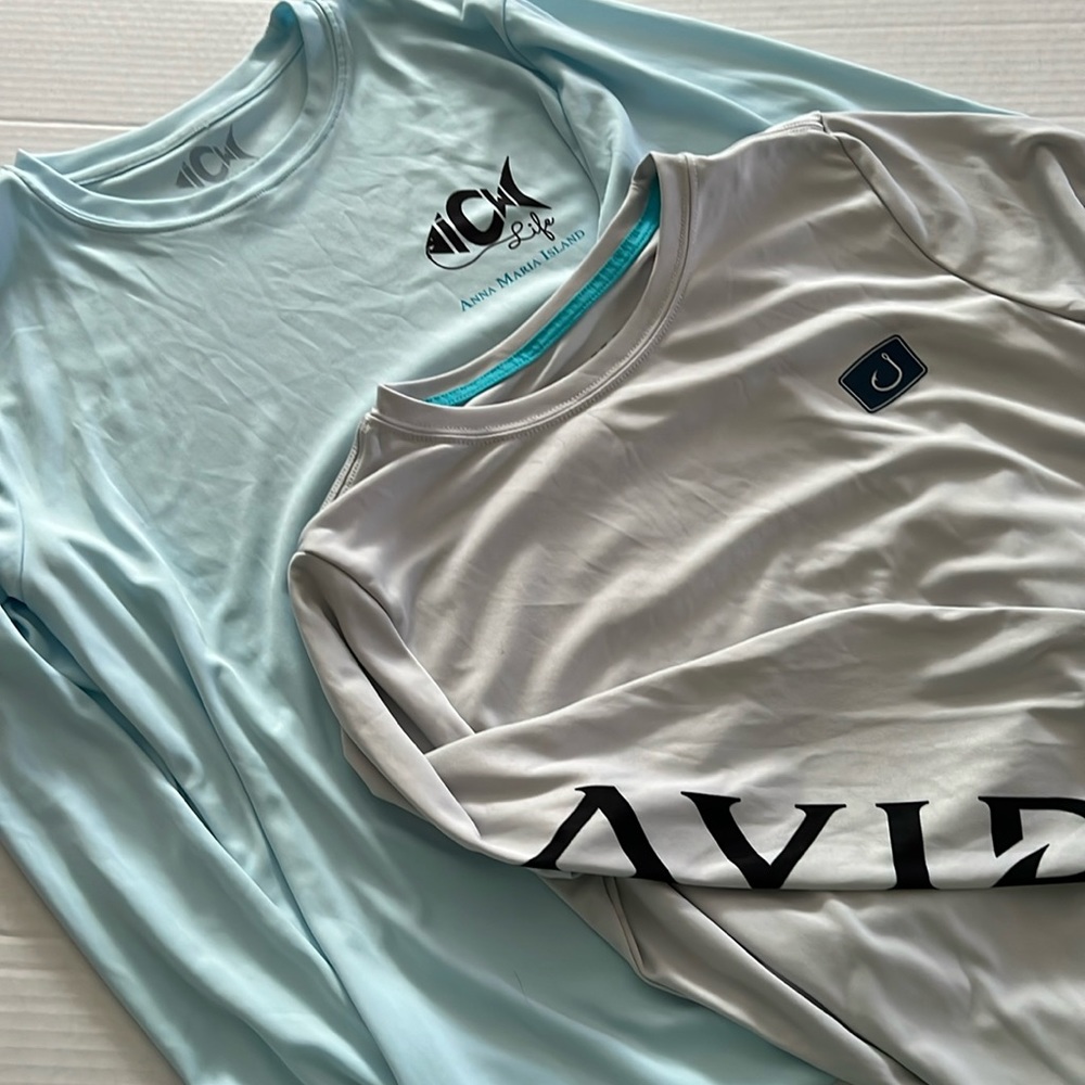Set of Boys Long Sleeve UV Protection Tees.